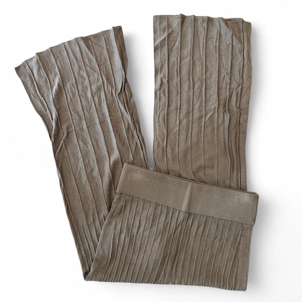 Club Monaco Wide Rib Pants in Taupe Brown